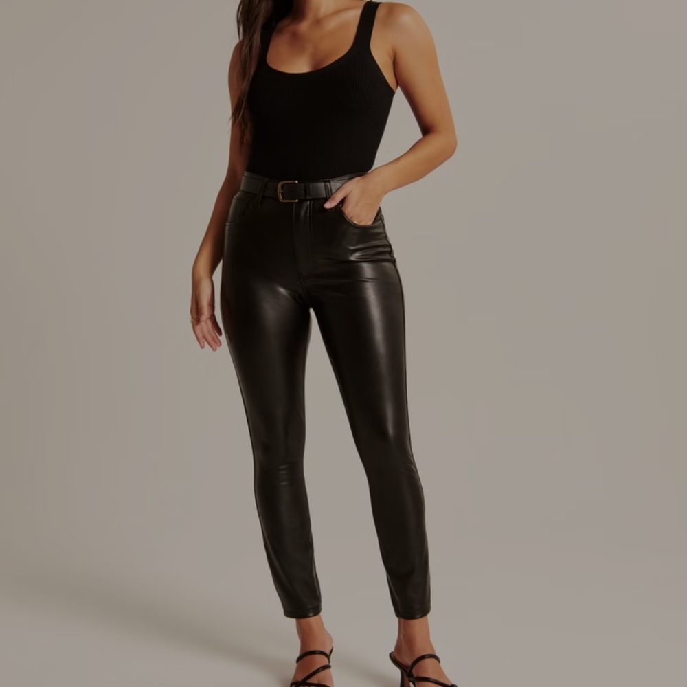 Abercrombie & Fitch Black Leather Pants